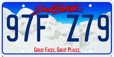 SD license plate 97FZ79