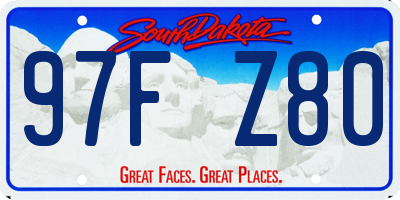 SD license plate 97FZ80