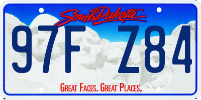 SD license plate 97FZ84