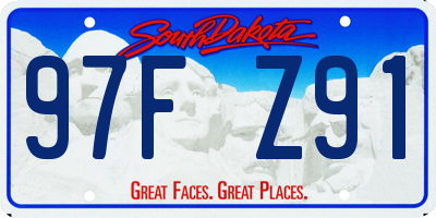 SD license plate 97FZ91