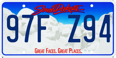 SD license plate 97FZ94