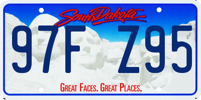 SD license plate 97FZ95