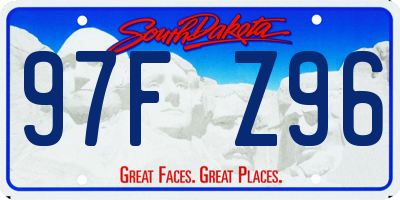 SD license plate 97FZ96