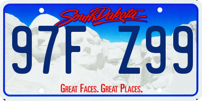 SD license plate 97FZ99