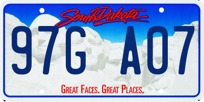 SD license plate 97GA07