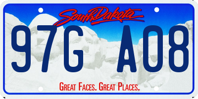 SD license plate 97GA08