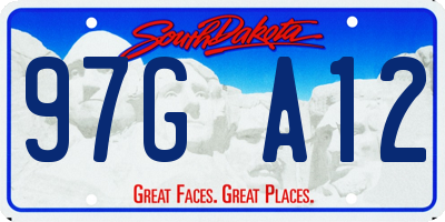 SD license plate 97GA12