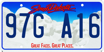 SD license plate 97GA16