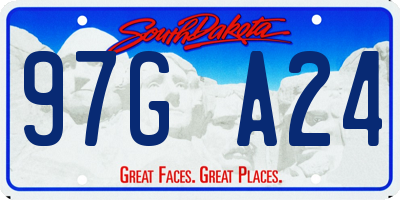 SD license plate 97GA24