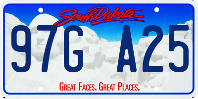 SD license plate 97GA25