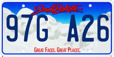 SD license plate 97GA26