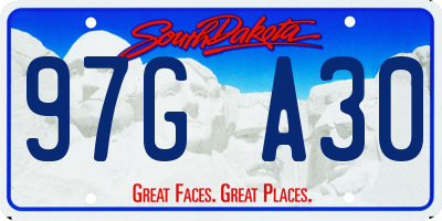 SD license plate 97GA30
