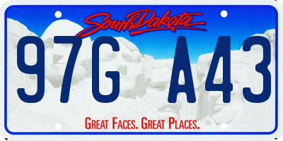 SD license plate 97GA43