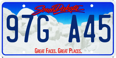 SD license plate 97GA45