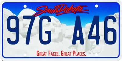 SD license plate 97GA46