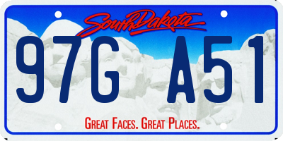 SD license plate 97GA51