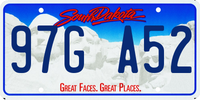 SD license plate 97GA52
