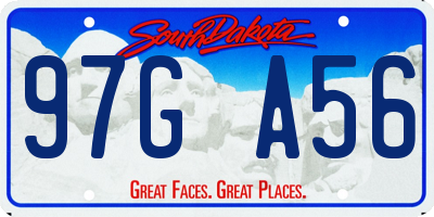 SD license plate 97GA56