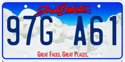 SD license plate 97GA61