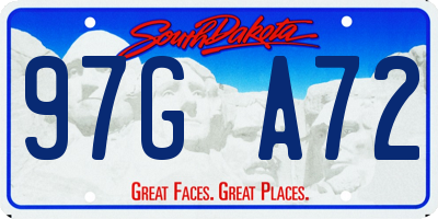 SD license plate 97GA72