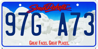 SD license plate 97GA73