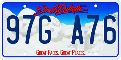 SD license plate 97GA76