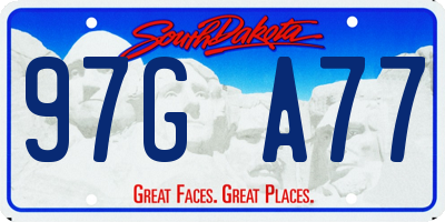 SD license plate 97GA77