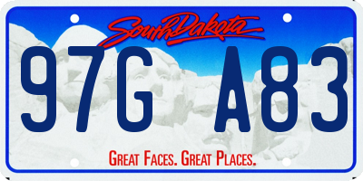 SD license plate 97GA83