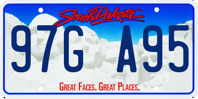 SD license plate 97GA95