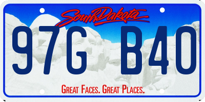 SD license plate 97GB40