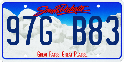 SD license plate 97GB83