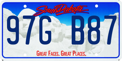 SD license plate 97GB87