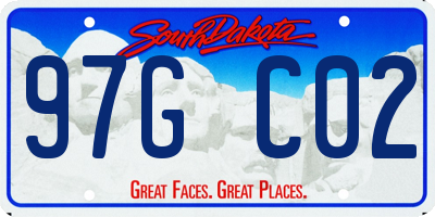SD license plate 97GC02