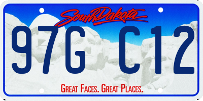 SD license plate 97GC12