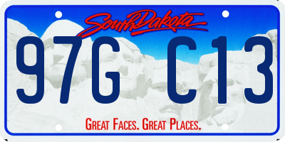 SD license plate 97GC13