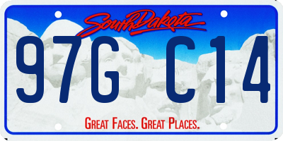 SD license plate 97GC14
