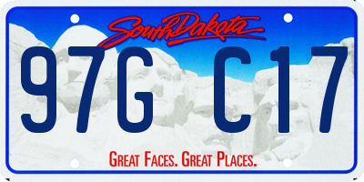 SD license plate 97GC17