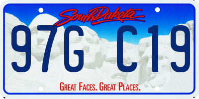 SD license plate 97GC19