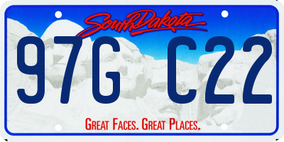 SD license plate 97GC22