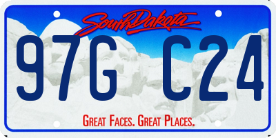 SD license plate 97GC24