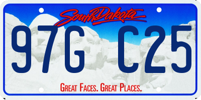 SD license plate 97GC25