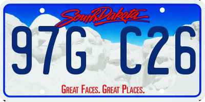 SD license plate 97GC26