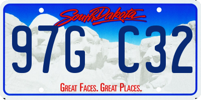 SD license plate 97GC32