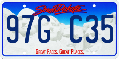SD license plate 97GC35