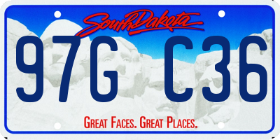 SD license plate 97GC36