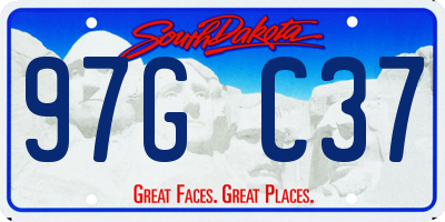 SD license plate 97GC37