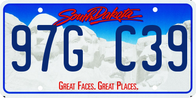 SD license plate 97GC39