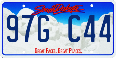 SD license plate 97GC44