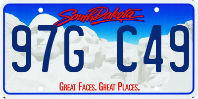 SD license plate 97GC49