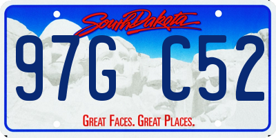 SD license plate 97GC52
